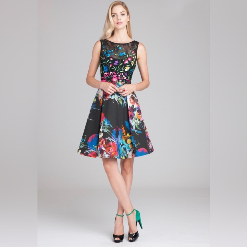 Teri Jon Multicolor Floral dress
